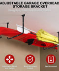 Adjustable Ceiling Storage Rack For Garage Overhead Shelf Bracket Heavy Duty Steel Construction 22 To 33 Inch Width
