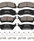 Ford F-150 Ceramic Front And Rear Brake Pad Kit With Hardware For 2012 2014 F-150 With 6 Lug Or 7 Lug Rotors