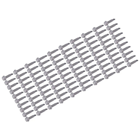 100 Pcs Self Tapping Stainless Steel Hex Washer Head Screws Kit With Self Drilling Point for furniture and mechanical repair