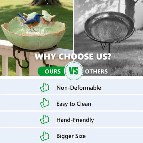 Outdoor Ceramic Bird Bath Built To Last 10.1 Inch Ground Bowl Weather Resistant Garden Bird Bath for deck with comparison chart