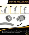 Installation guide for One Half Inch Liquid Tight PVC Conduit Fittings Kit With Twenty Pack Straight And 90 Degree Non Metallic Nylon 6 Connectors UL Listed