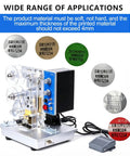 High Speed Automatic Electric Ribbon Code Printer For Production Dates And Batch Numbers On Flexible Packaging Film Plastic Leather Hot Stamping Coda Machine with label samples.
