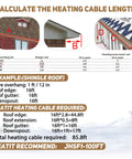Calculation guide for Self Regulating Heating Cable Kit 50 Feet 120V For Roof Deicing And Pipe Freeze Protection installation.