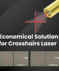 Red Crosshair Laser Module 650nm Eye Safe Class 1 With APC Driver D9 By L26mm 2.6 To 6 VDC Operation 0 To 1 Meter Working Distance Laser Head For Precise Targeting And Budget Friendly DIY Projects, gold laser module with red crosshair
