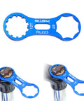Lightweight Pro Grade Bicycle Fork Wrench For Suntour XCM XCR XCT RST Suspension Cap Spanner Tool, blue aluminum alloy
