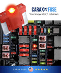 Toyota 4Runner 2020 Glow Fuse Kit With LED Indicator in vehicle fuse box, highlighting a blown fuse with red glow.