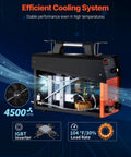 Pro Spec 50 Amp Plasma Cutter With Non-Touch Pilot Arc Torch, Dual Voltage 110V And 220V IGBT Inverter, Efficient cooling system design.