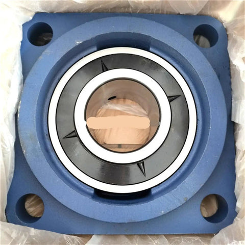High 110mm Pillow Block Bearing Housing UCFS322 Flange Mounted Unit With Cast Iron Body And Four Bolt Design For Heavy Industrial Performance You Want Stuff That Works Hard So Get This Durable Bearing Assembly For Top Results Guarantees. blue 4-bolt cast iron flange bearing housing, 110mm bore