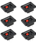 Speaker Terminal Block 2 Position PCB Mount Connector Clamp Set 6 Pack For Amplifier Projects, durable black plastic housing