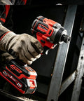 Top Shelf 21V Brushless Cordless Drill And Impact Driver Combo with battery, grip and chuck for powerful garage use.