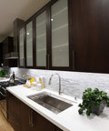 Modern kitchen with 32 Inch Dimmable LED Under Cabinet Light With Linkable Design, 18W 1350 Lumens, Adjustable Color Temperature
