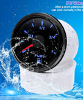 Auto And Marine Gas Gauge 240-33 Ohm 52mm Tank Meter With Seven Color Backlight in waterproof test