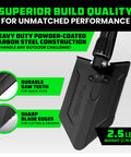 Folding Survival Shovel With Pick And Hoe 3 In 1 Tough As Nails Heavy Duty Carbon Steel Entrenching Tool showing sharp edges and saw teeth.