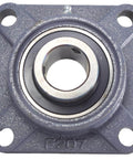 Front view of One And One Quarter Inch Bore Four Bolt Flange Bearing With Two Set Screws F4B SC 104 UCF207 20