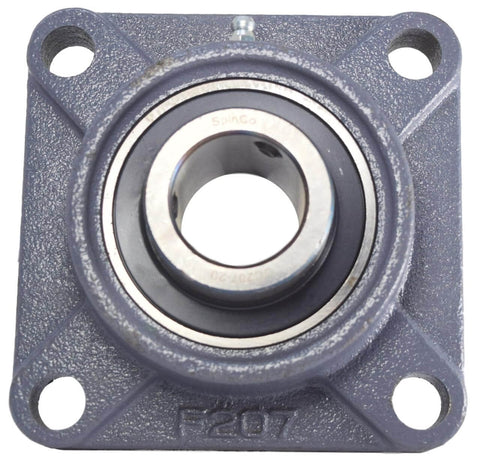 Front view of One And One Quarter Inch Bore Four Bolt Flange Bearing With Two Set Screws F4B SC 104 UCF207 20