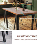 Industrial A Shaped Table Leg Bracket Black For Computer Desk Coffee Table Kitchen Dining Tables Cast Iron 28in, wood tabletop