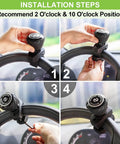 Installation steps for Universal Steering Wheel Knob Power Handle Spinner for Cars, Trucks, Forklifts, Tractors, Boats, Golf Carts