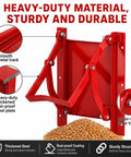Close-up of Heavy Duty Steel Sliding Grain Gate 9 By 9 Inch Slide Door For Ibc Tank and Grain Bin with smooth metal track and lever handle.