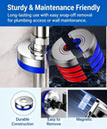 Magnetic Split Faucet Decorative Cover Wall Mount Pipe Escutcheon in two colors with easy snap-off installation for plumbing use.