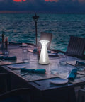 Lanterna Touch LED Lantern Portable White Light 200 Lumen Output With 12 LED Array One Touch On Off Cordless on outdoor table