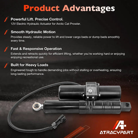12V Electric Hydraulic Linear Actuator For Heavy Lifting Up To 1800 Lbs, Compatible With HDX, Prowler, And Speedpoint Utility Models