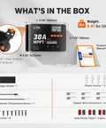 30 Amp MPPT Solar Charge Controller With Built In Bluetooth And LCD Display Auto 12V 24V Input LED Indicators in box contents