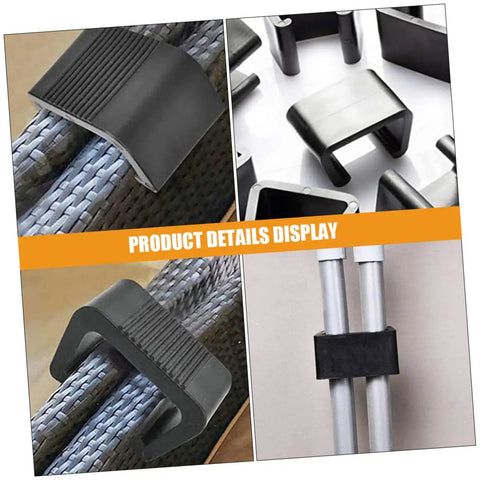 Close-up of 10 Pack Outdoor Sofa Clips For Windy Patios Heavy Duty Rattan Wicker Furniture Clamps Easy Install And Locking Clips