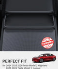 Tesla Model 3 And Model Y Center Console Sunglasses Holder And Armrest Storage Box, Anti Slip Design for Highland Juniper
