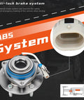 Detail of the ABS System on Pair Front Wheel Hub & Bearing Assembly 5-Lug w/ ABS for Chevy Impala, Monte Carlo, Venture