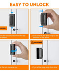 Heavy Duty Door Reinforcement Lock For Inside Use Upgraded Front Door Security For Kids Withstand 800 Lbs Of Force Child Proof