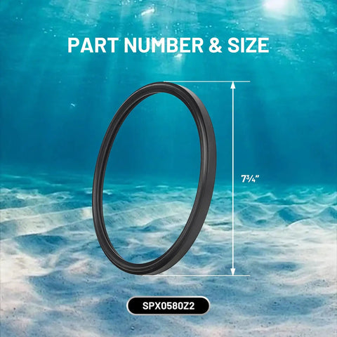 Heavy-Duty 7 3/4 Inch Pool Light Gasket Replacement For SP0580 Series Underwater Lights, Fits SP0580, SP0580S, SP0583SL, SP0584SL And SPX0580Z2, Easy Install Waterproof Seal For AstroLite Pool Lights.