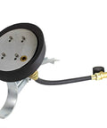 6 Inch Test Tee Mechanical Plug With Water Fill Feature And Air Gauge for PVC Cast Iron DWV and ABS piping, side view of plug