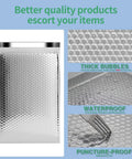 Close-up of 8X11 Thermal Bubble Mailers Pack Of 10 For Cold Shipping Insulated Foil Mailing Envelopes waterproof and puncture-proof.