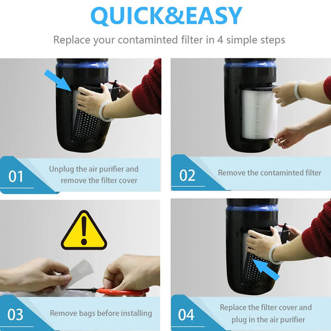 2-Pack Replacement Filter For AP-T20 Air Purifier Tower Models AP-T20WT And AP-T20FL White No Fuss Easy Swap Steps