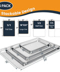 Six Pack Full Size Aluminum Baking Sheets Set, Nonstick Durable Cookie Sheets 26 By 18 Inches, NSF Certified, stackable design