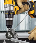 Plate Cutter Drill Attachment For Metal Sheets Upgraded 2024 in use cutting metal with a handheld drill