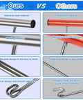 Stainless Steel Hook Remover And Dehooker Tool For Saltwater Fishin 17 Inch Push Pull Dehooker With Anti Lost Design Shark Hook Remover Durable T Handle Easy Safe Extraction For Anglers; stainless steel vs aluminum