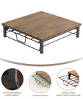 Cup Holder Organizer For Coffee Pods With Sliding Drawer Holds 30 Pods Sturdy Metal Frame No Assembly Grab And Go Capsule Storage For Home Office Cafe Counter, showing wooden top and metal frame.