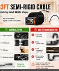 Dual Lens 4.3 Inch Endoscope Borescope With 1080P Photo And Video, 33 Feet IP67 Waterproof Semi-Rigid Cable, usage guide