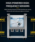 Pro Grade Straight Up Ultrasonic Cleaner With 6 Liter Digital Tank And Dual Frequency Settings for deep cleaning jewelry and tools.