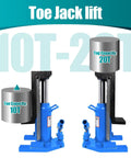 Solid As Rock Heavy Duty Hydraulic Toe Jack Crushes Through Stubborn Mechanic Repairs Up To Twenty Tons Using Heat Treated Steel Base For Tight Workshop Zones, featuring 10T and 20T capacity options.