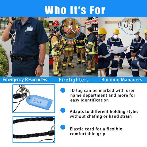 Emergency Fire Sprinkler Shut Off Tool Halts Leaks Instantly Saves Your Spot From Flood Damage ID tags for firefighters and emergency responders.