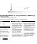 Installation template for Beefy Satin Nickel 12 Inch Center To Center Appliance Pull For Paneled Appliances And Large Cabinets