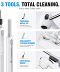 3 In 1 Earbud Cleaning Kit For AirPods Pro 3 2 1 with metal tip, sponge, and brush for deep cleaning earbuds and cases