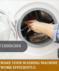 Heavy Duty Washer Drive Belt For Top Load Machines Quick Swap Compatible With Whirlpool And Maytag, installing inside a washing machine.