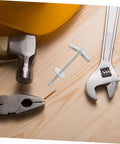 Heavy Duty Toggle Bolt Anchors Kit With Wing Nuts For Hollow Walls And Ceilings, Carbon Steel Drywall Fasteners on wooden background