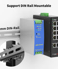 8 Port Gigabit PoE Plus Switch With DIN Rail Power Supply And Two Gig Uplink Ports, 120W Budget, Built For IP Cameras, VoIP Phones, And Wireless APs, Rugged Onsite Industrial Network Gear, 35mm DIN rail