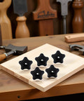 Five Pack Black Star Knobs For T Track Bolts And Feather Boards, 5/16-18 Female Thread, Clamping Knobs For Woodworking Jigs