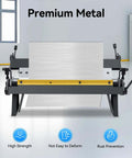24 Inch Box And Pan Brake For Sheet Metal Bending Industrial Hand Forming Machine front view with handles and removable fingers