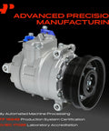 Badass AC Compressor With Clutch Built Tough For Quick VW Jetta And Beetle Cooling Fits 2005-2014 Models, PXE16 compressor close-up.
